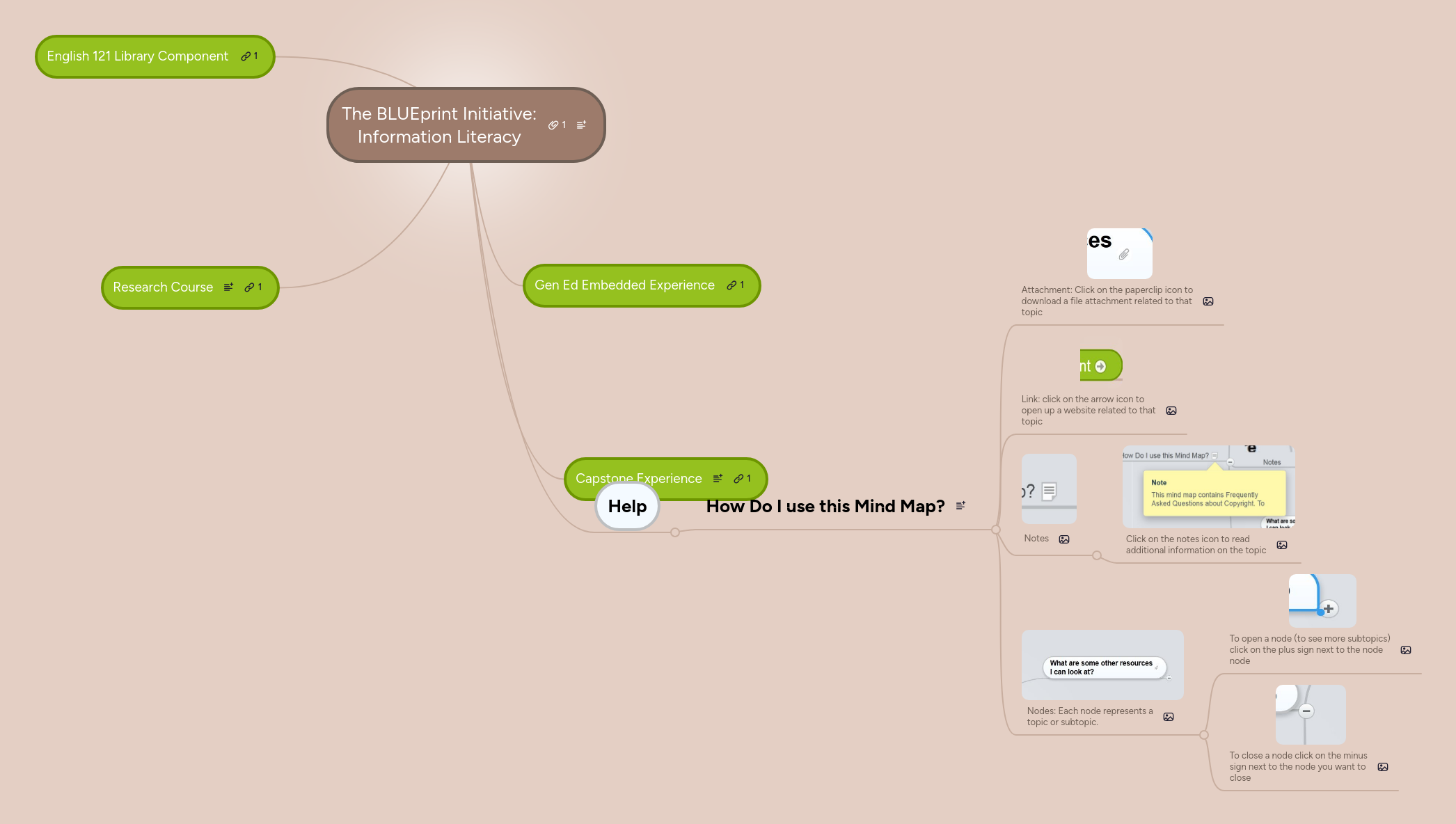 Mind Map: The BLUEprint Initiative:
Information Literacy