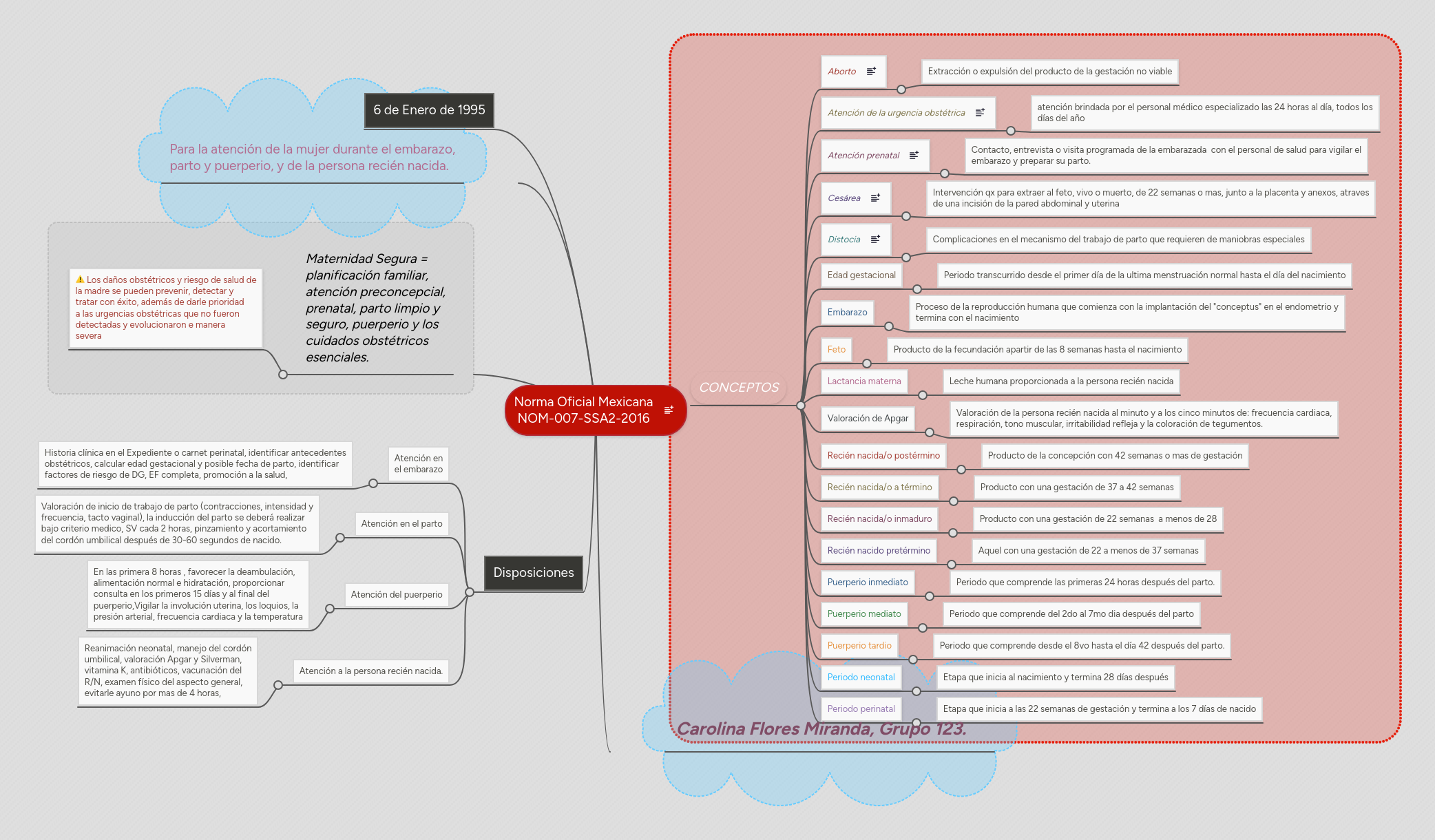 Norma Oficial Mexicana NOM007SSA22016 MindMeister