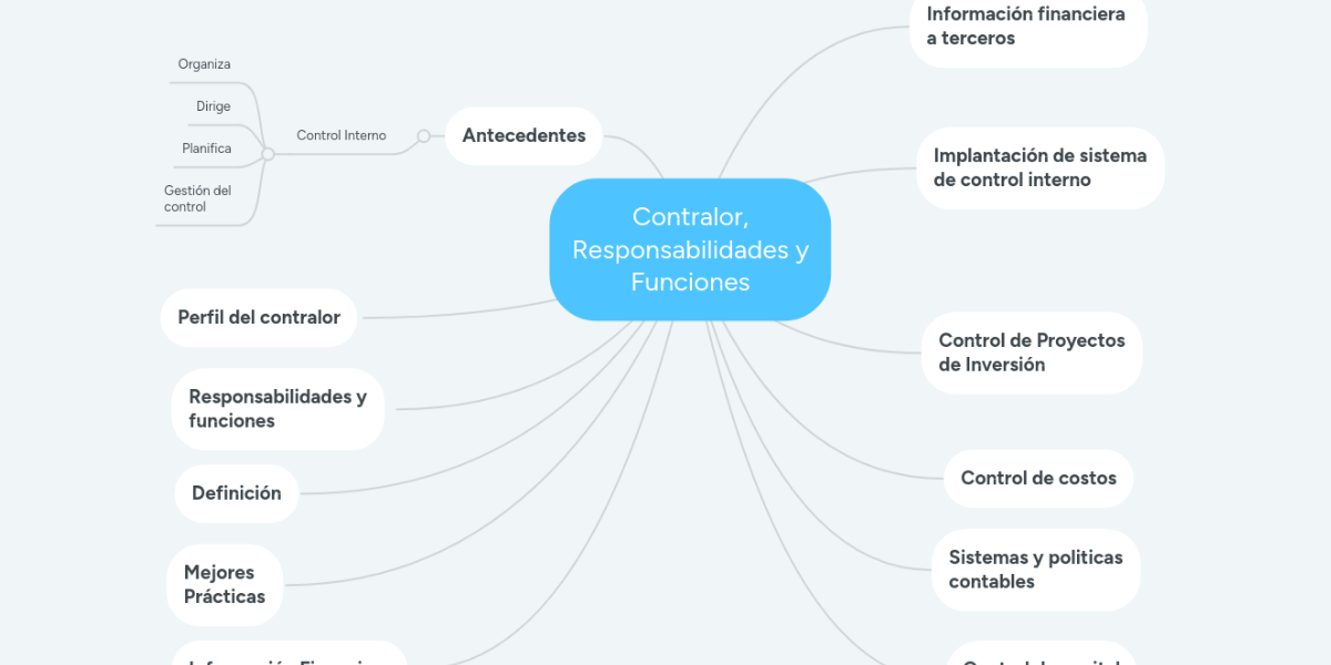 Contralor, Responsabilidades y Funciones MindMeister