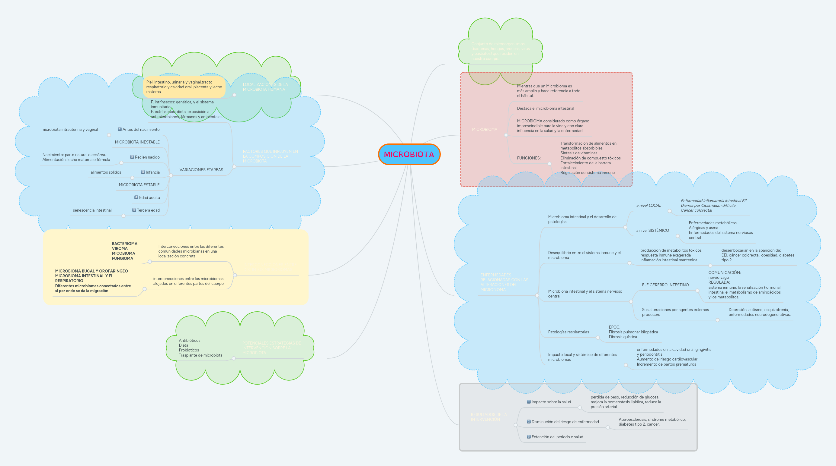 MICROBIOTA MindMeister Mapa Mental