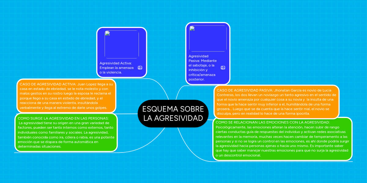 ESQUEMA SOBRE LA AGRESIVIDAD MindMeister Mapa Mental