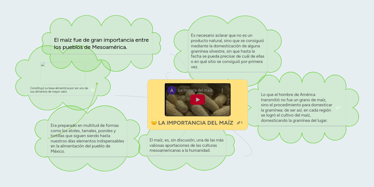 LA IMPORTANCIA DEL MAÍZ MindMeister Mapa Mental