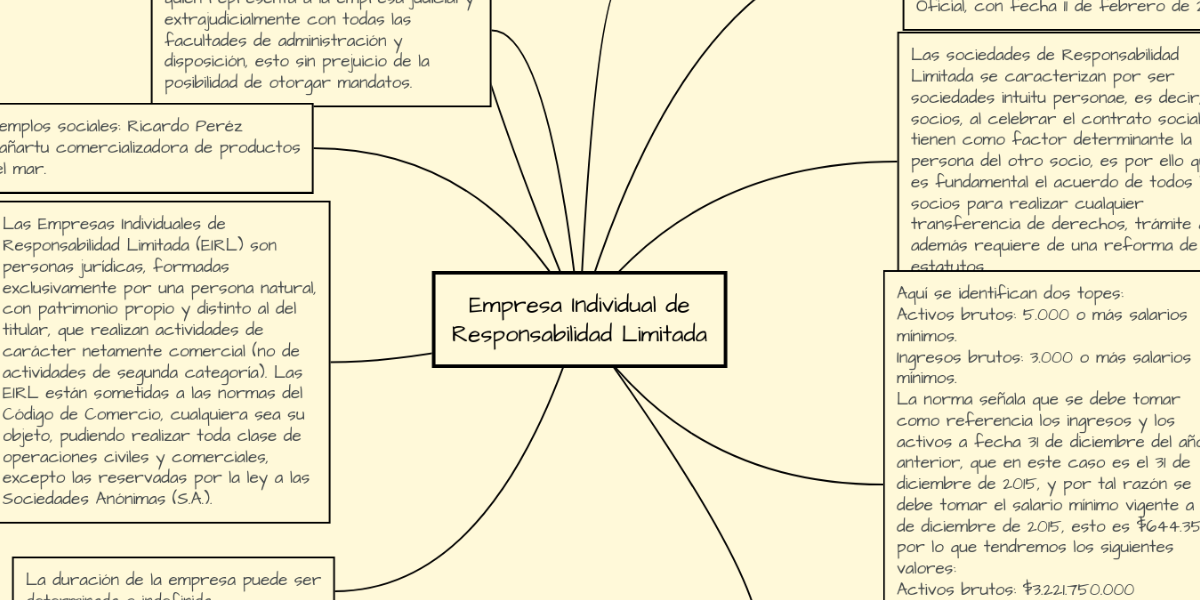 Empresa Individual De Responsabilidad Limitada Mindmeister Mapa Mental