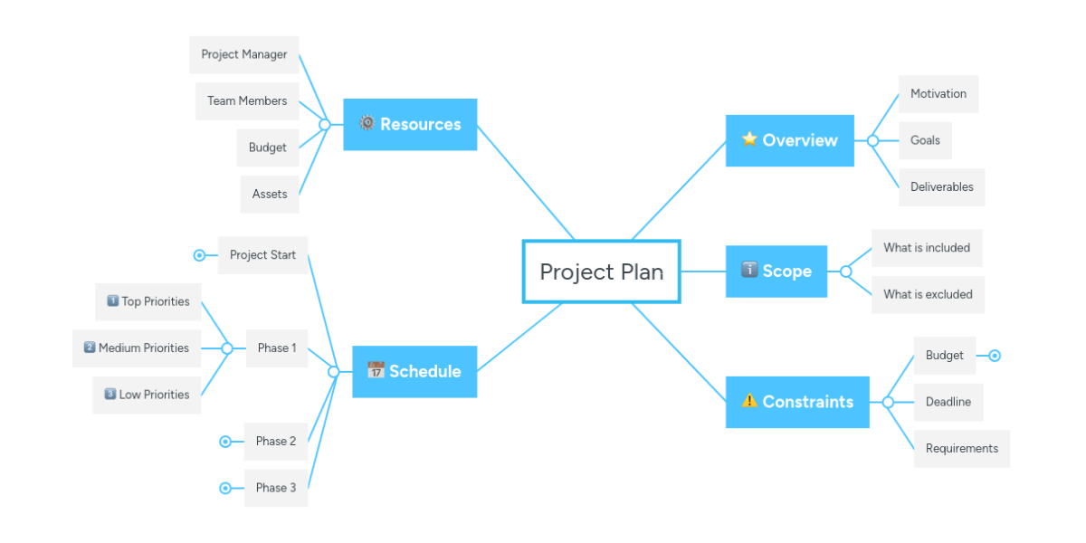 Project Plan | MindMeister Mind Map