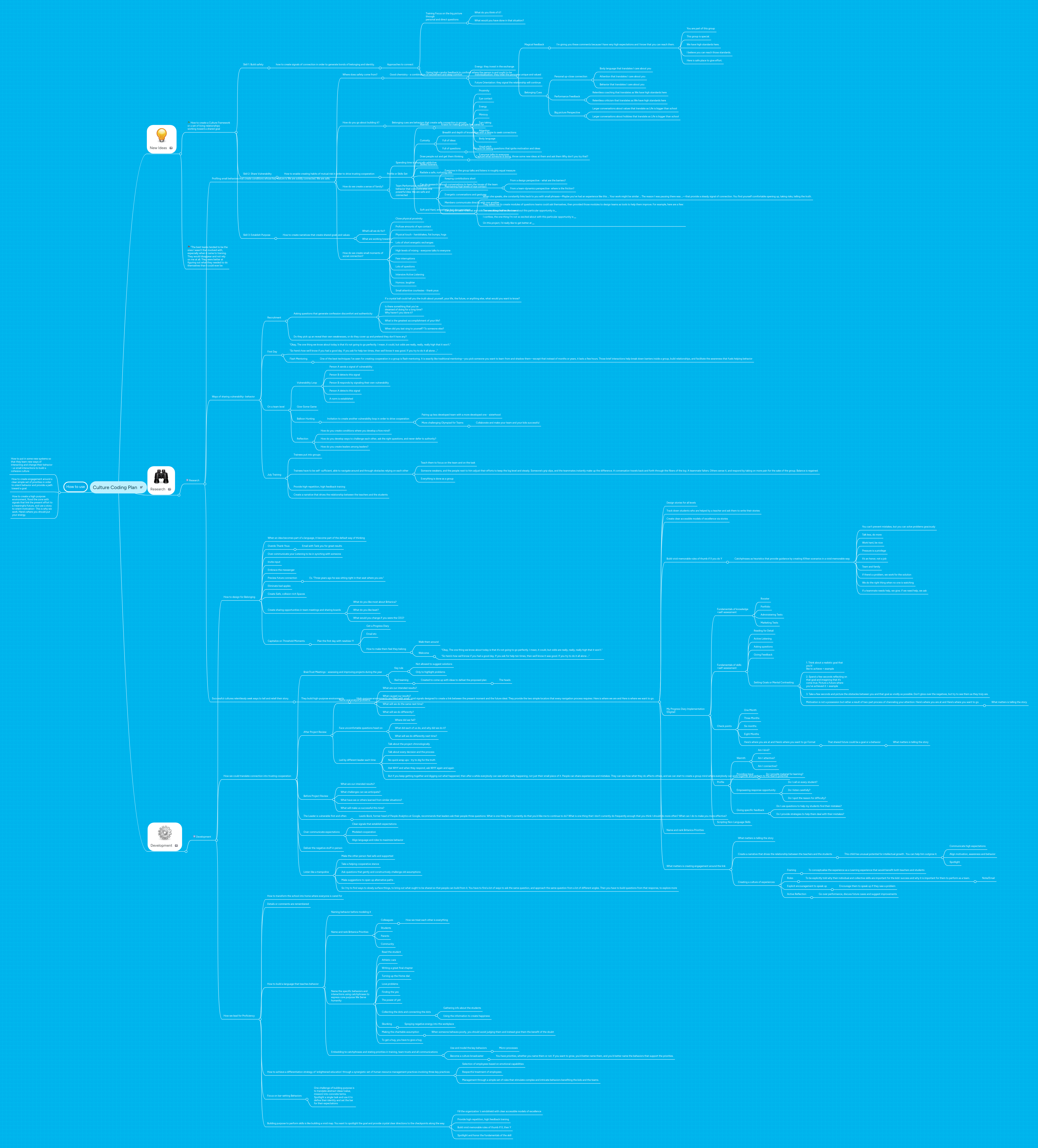 Culture Coding Plan | MindMeister Mind map