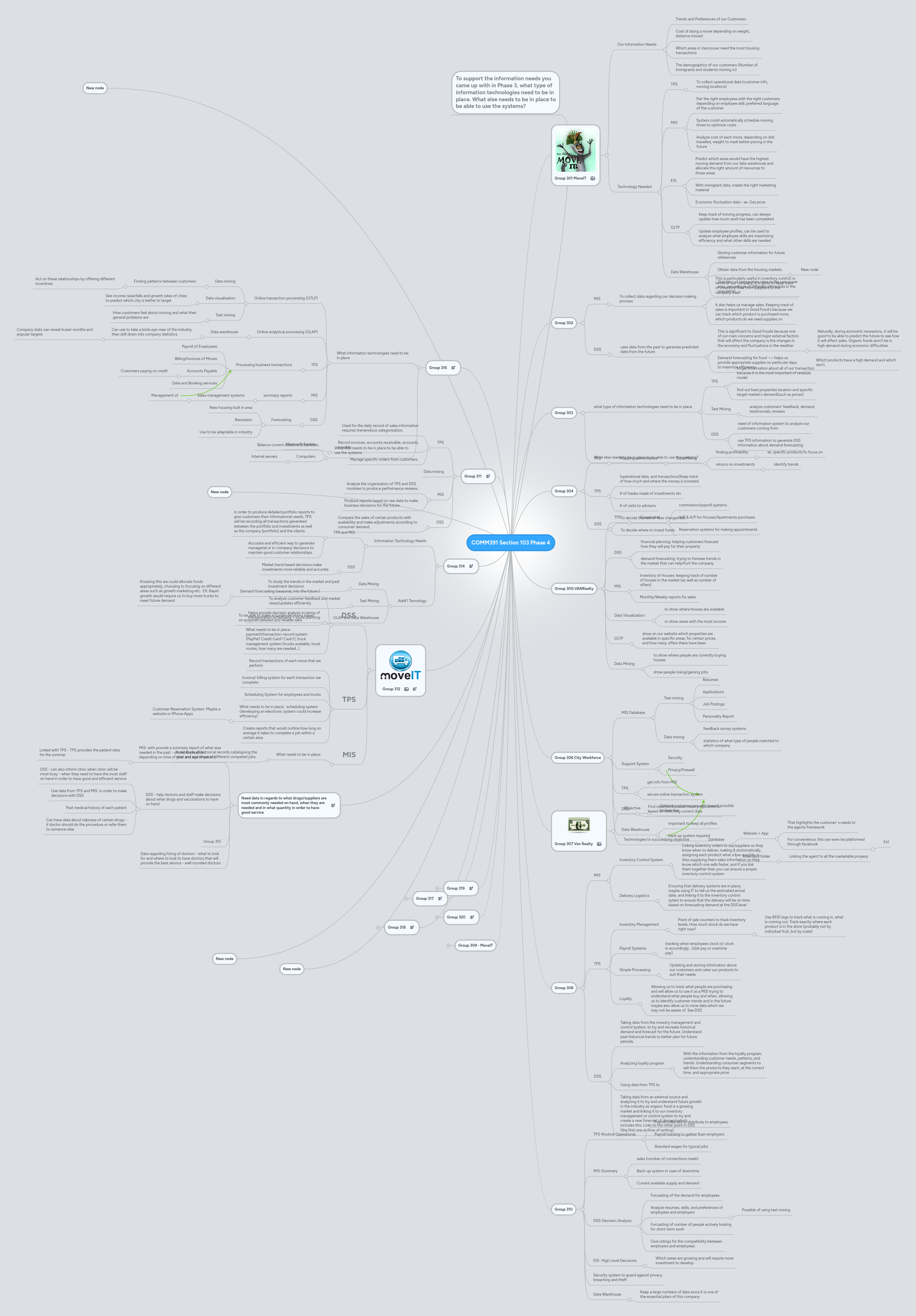 COMM391 Section 103 Phase 4 | MindMeister Mind Map