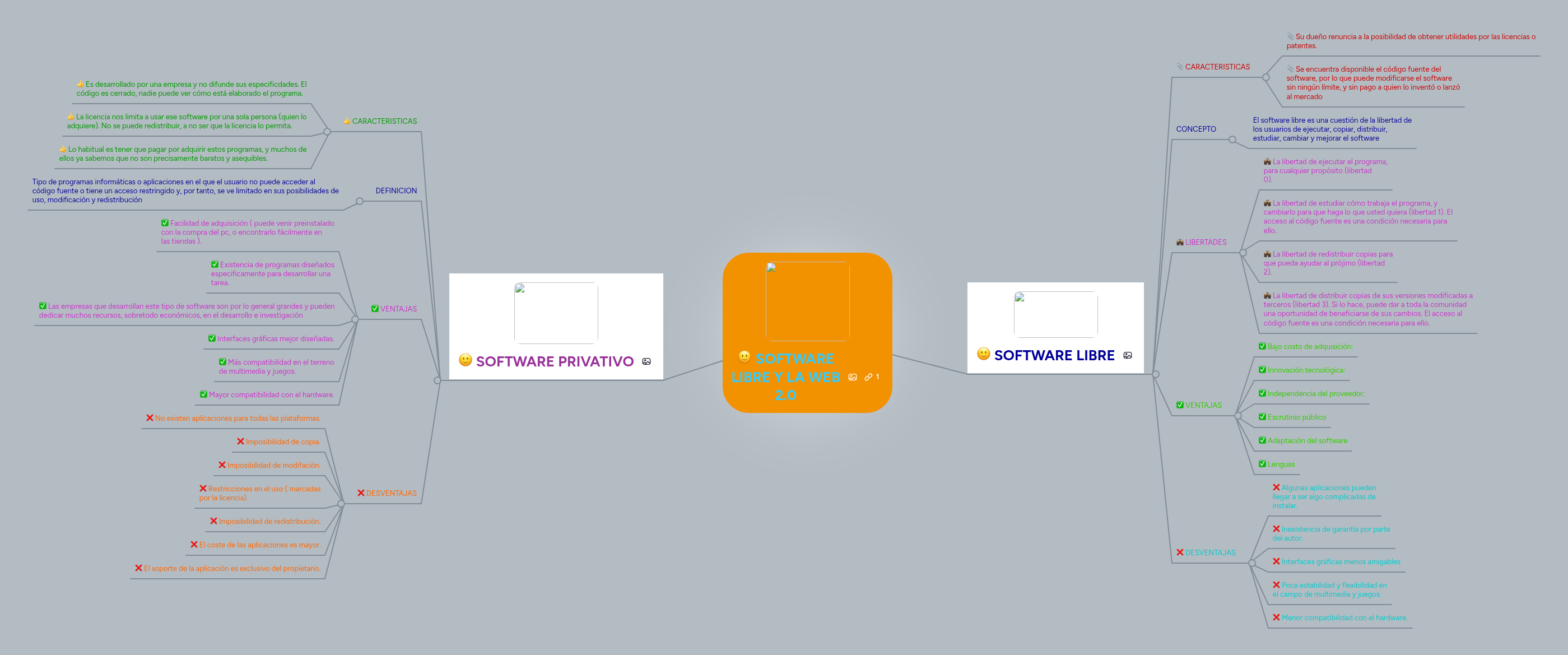 SOFTWARE LIBRE Y LA WEB 2.0 | MindMeister Mind map