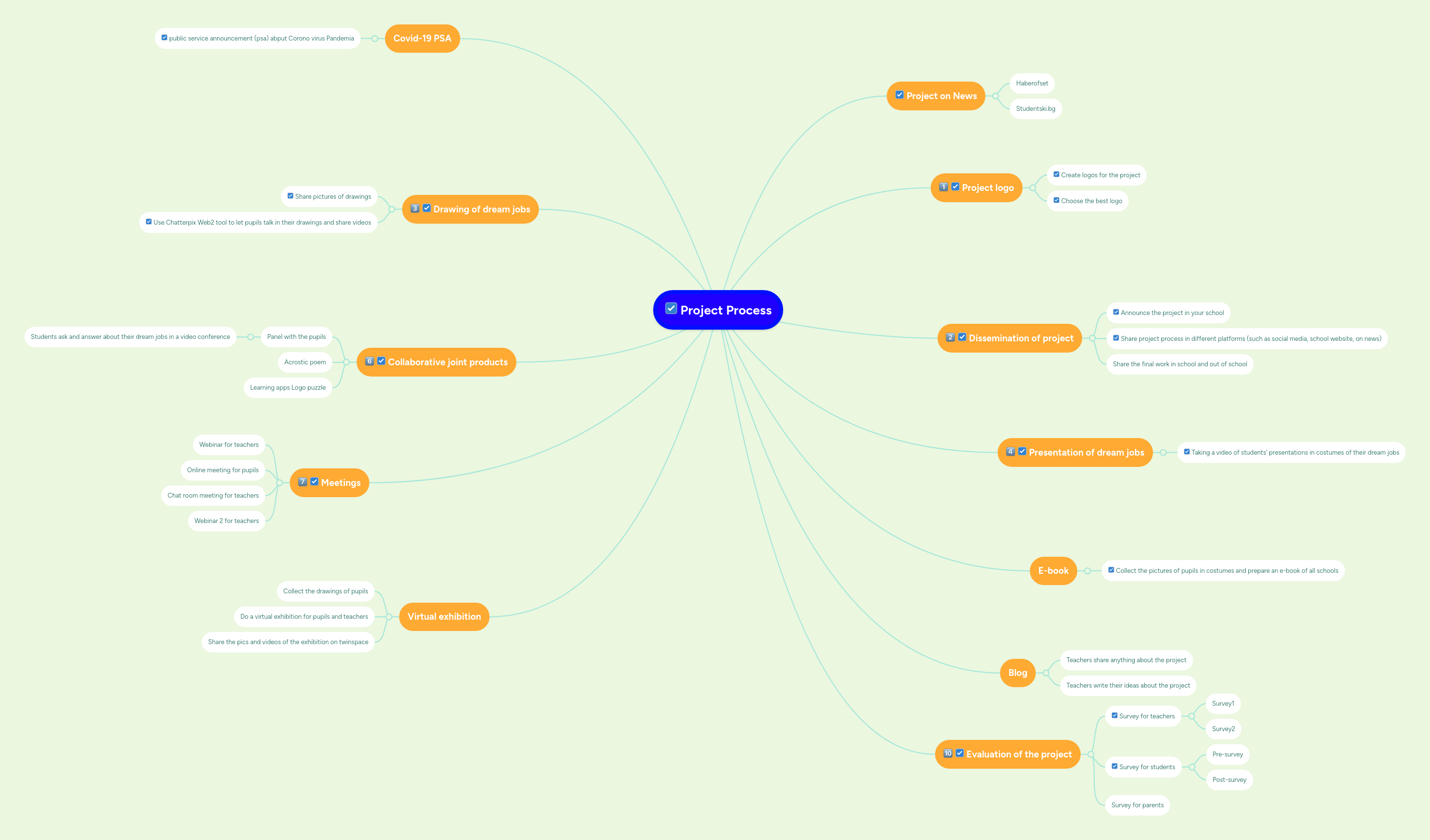 Project Process | MindMeister Mind Map