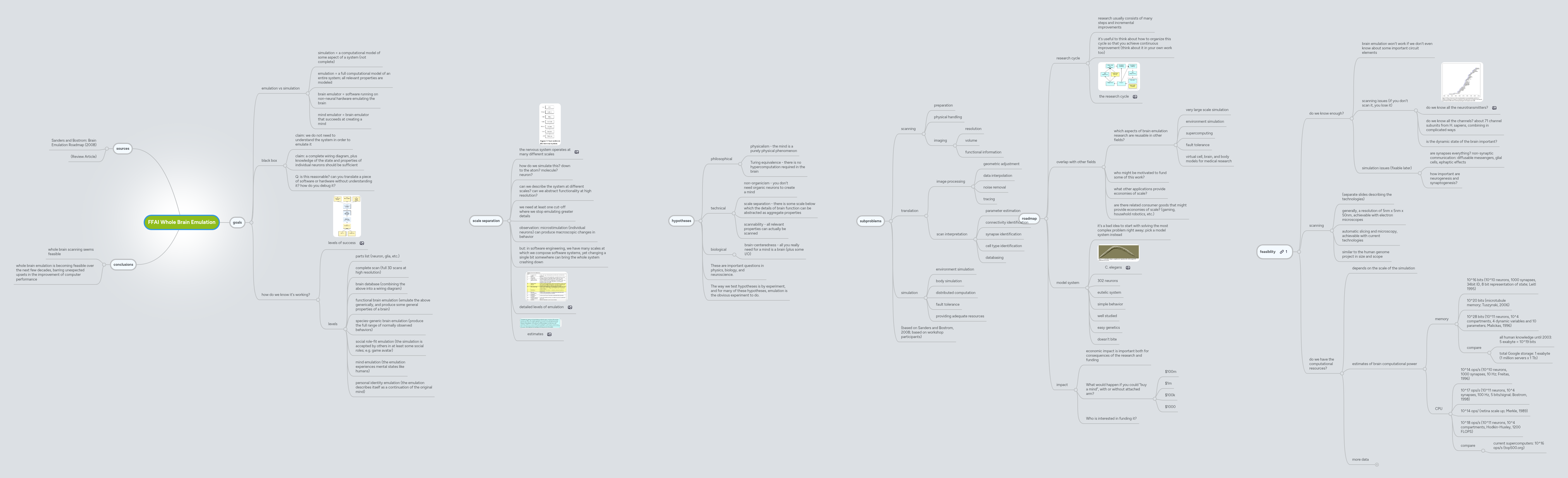 FFAI Whole Brain Emulation | MindMeister Mind Map