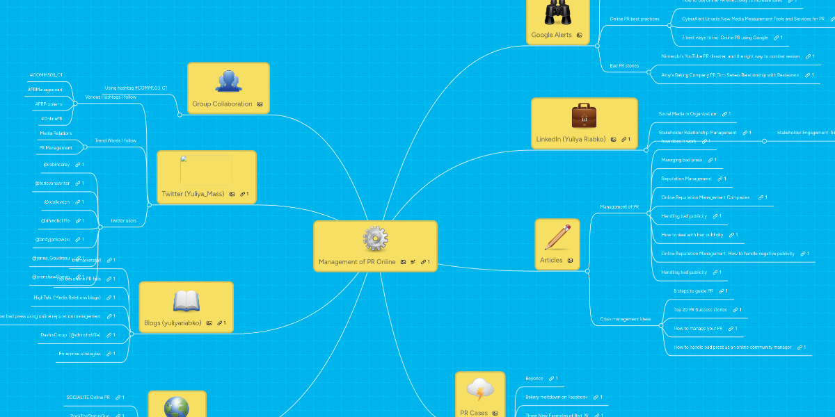 Management of PR Online | MindMeister Mind Map