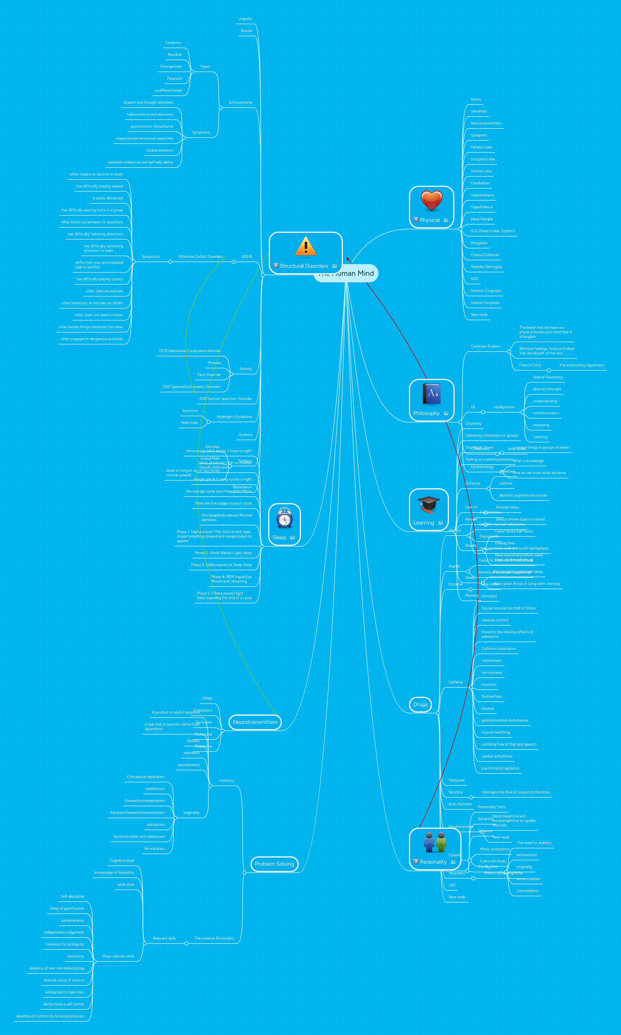 The Human Mind | MindMeister Mind map