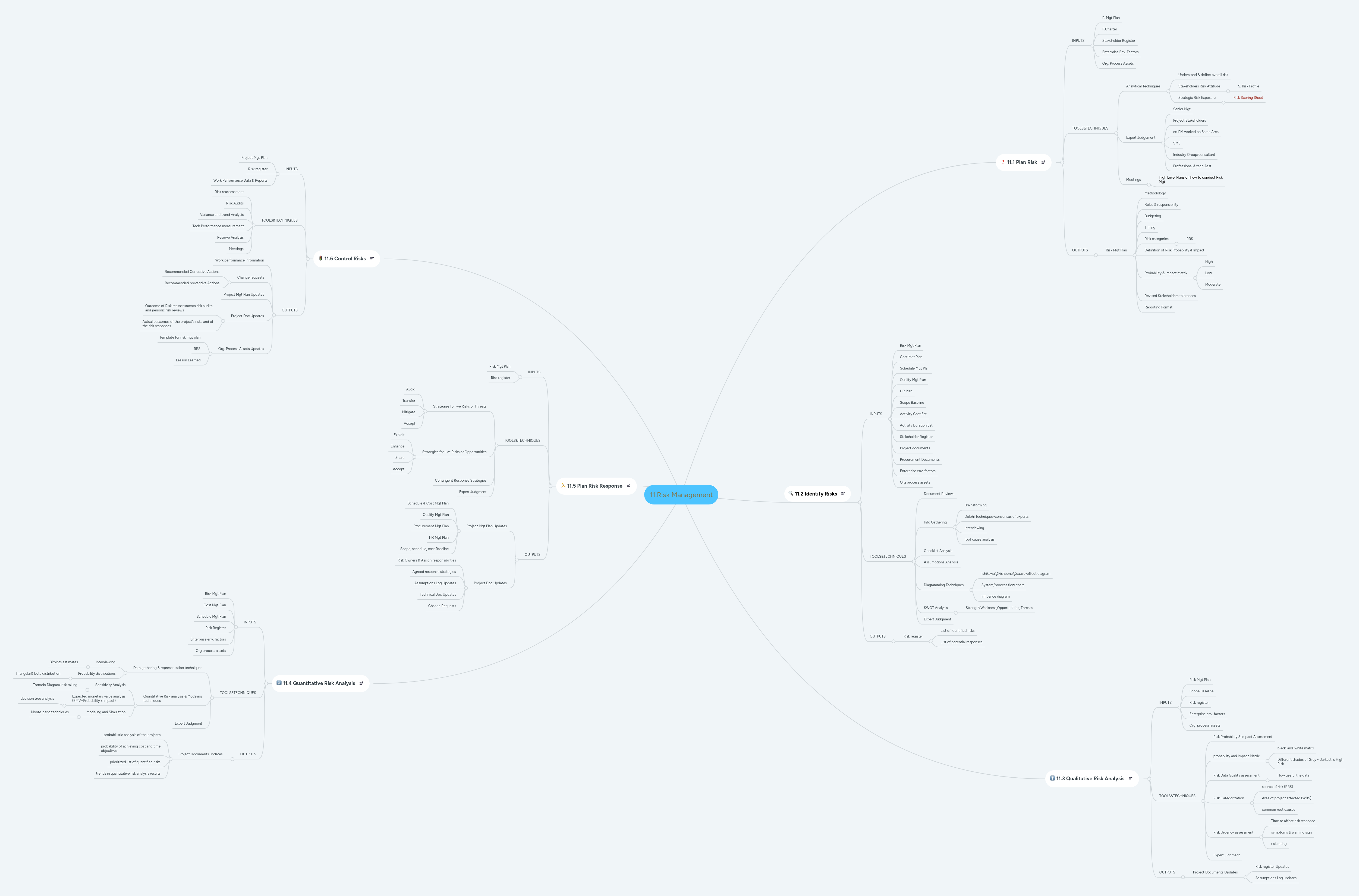 11.Risk Management | MindMeister Mind Map