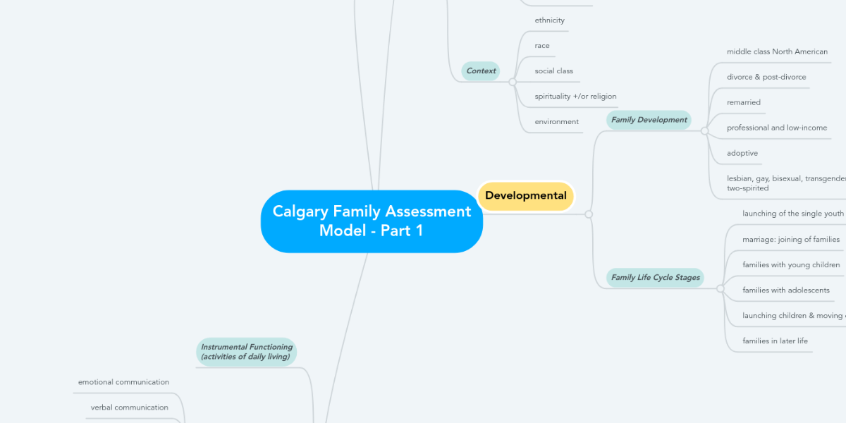 what is the calgary family assessment model