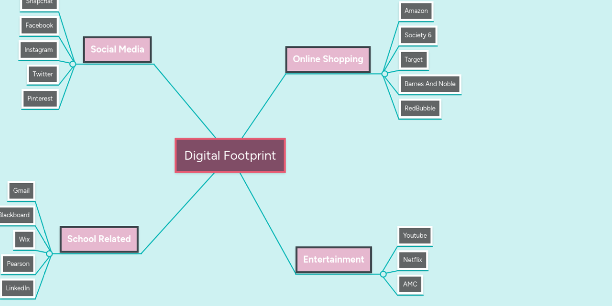 digital footprint mindmeister mind map