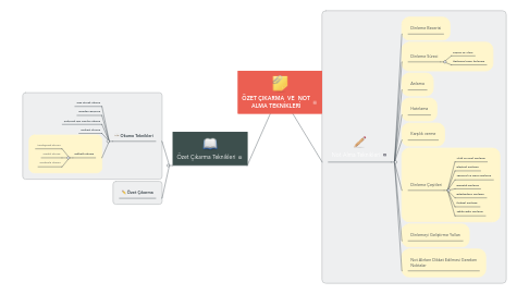 Mind Map: ÖZET ÇIKARMA  VE  NOT ALMA TEKNİKLERİ