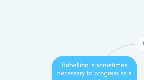 Mind Map: Rebellion is sometimes necessary to progress as a society.