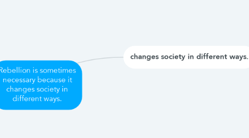 Mind Map: Rebellion is sometimes necessary because it changes society in different ways.
