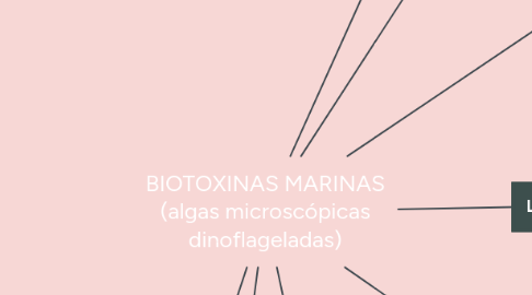 Mind Map: BIOTOXINAS MARINAS (algas microscópicas dinoflageladas)