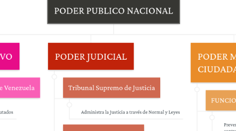 Mind Map: PODER PUBLICO NACIONAL