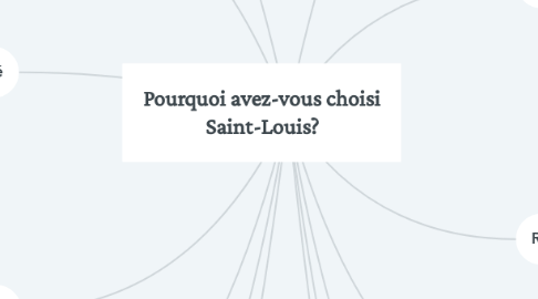Mind Map: Pourquoi avez-vous choisi Saint-Louis?