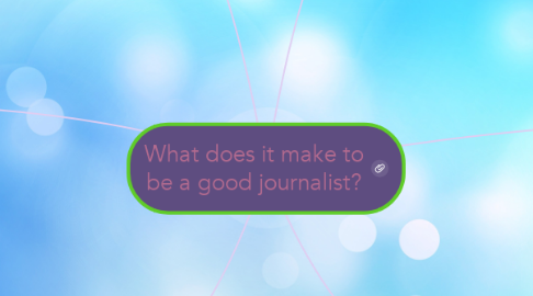 Mind Map: What does it make to be a good journalist?