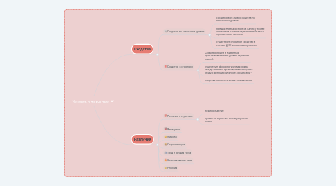 Mind Map: Человек и животные