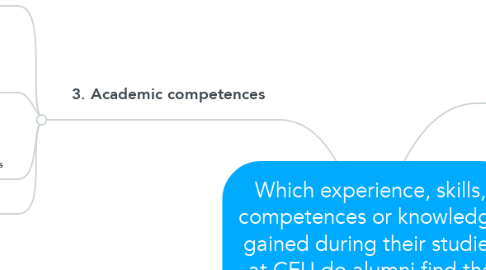 Mind Map: Which experience, skills, competences or knowledge gained during their studies at CEU do alumni find the most useful in their current profession?