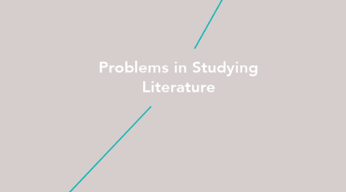 Mind Map: Problems in Studying Literature