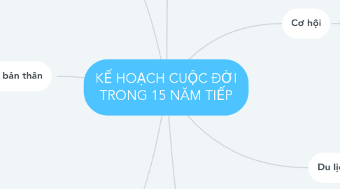 Mind Map: KẾ HOẠCH CUỘC ĐỜI TRONG 15 NĂM TIẾP