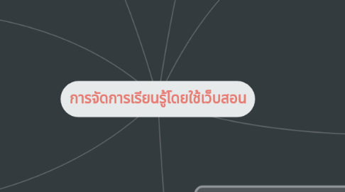 Mind Map: การจัดการเรียนรู้โดยใช้เว็บสอน