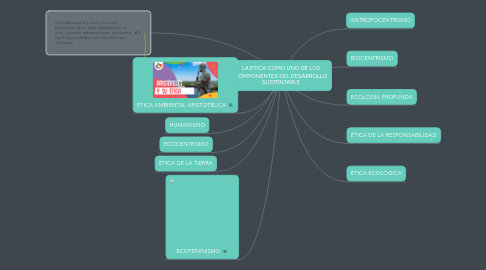 Mind Map: LA ETICA COMO UNO DE LOS COMPONENTES DEL DESARROLLO SUSTENTABLE