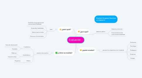 Mind Map: Evaluación -