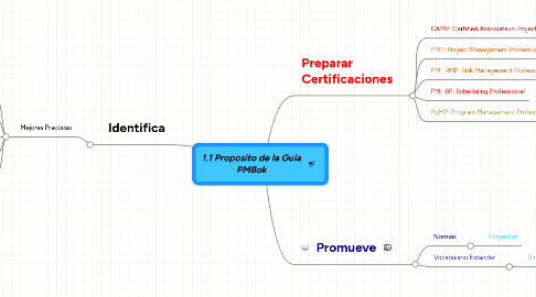 Mind Map: 1.1 Proposito de la Guia PMBok