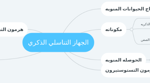 Mind Map: الجهاز التناسلي الذكري