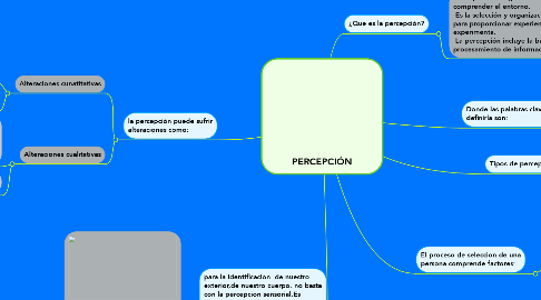 Mind Map: PERCEPCIÓN