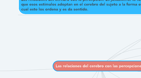 Mind Map: Las relaciones del cerebro con las percepciones