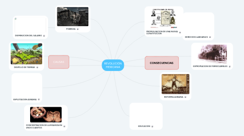 Mind Map: REVOLUCIÓN MEXICANA