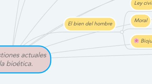 Mind Map: Cuestiones actuales de la bioética.