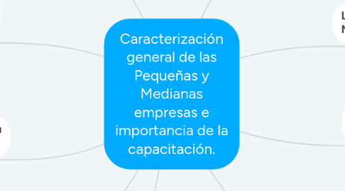 Mind Map: Caracterización general de las Pequeñas y Medianas empresas e importancia de la capacitación.