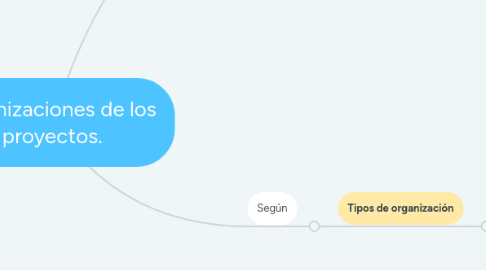 Mind Map: Organizaciones de los proyectos.