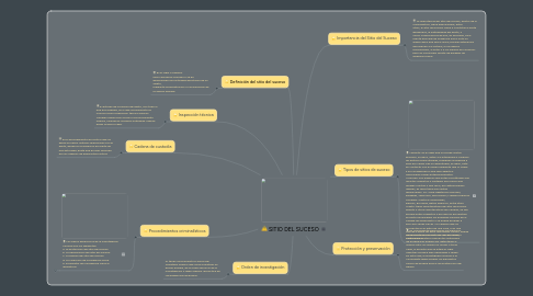 Mind Map: SITIO DEL SUCESO