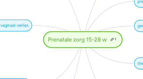 Mind Map: Prenatale zorg 15-28 w