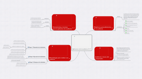 Mind Map: Aplicacion de la auditoria