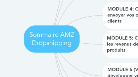 Mind Map: Sommaire AMZ Dropshipping