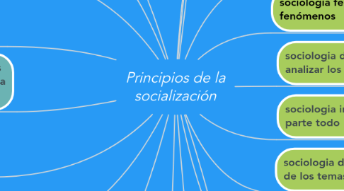 Mind Map: Principios de la socialización