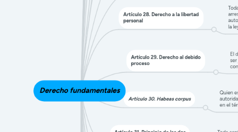 Mind Map: Derecho fundamentales