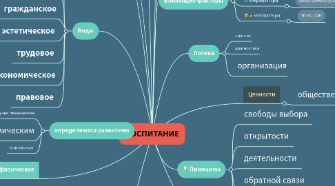 Mind Map: ВОСПИТАНИЕ