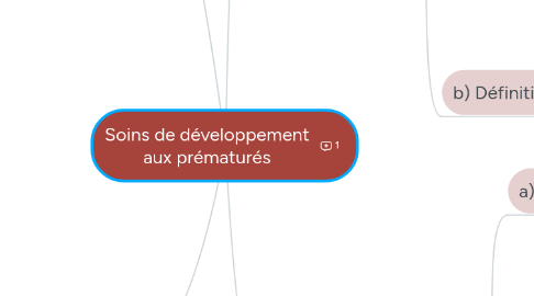 Mind Map: Soins de développement aux prématurés