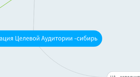 Mind Map: Сегментация Целевой Аудитории -сибирь