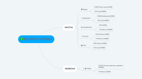 Mind Map: REGISTRO CONTABLE